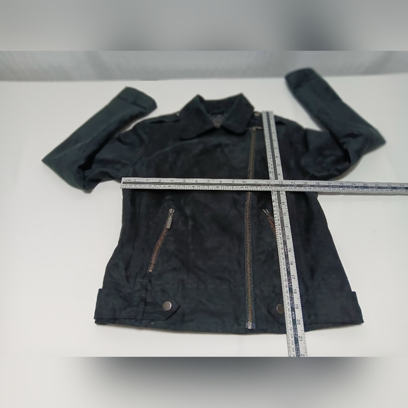 Free Press Full Asymmetrical zip Moto Jacket. Ladies size s - Picture 3 of 7